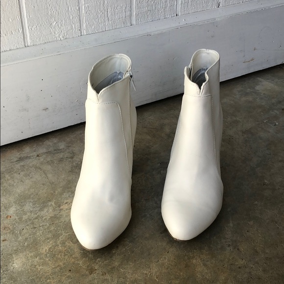 MIA Shoes - White Ankle Booties